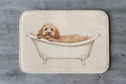 Cockapoo Bath Mat – Cute Puppy Dog Bathroom Rug