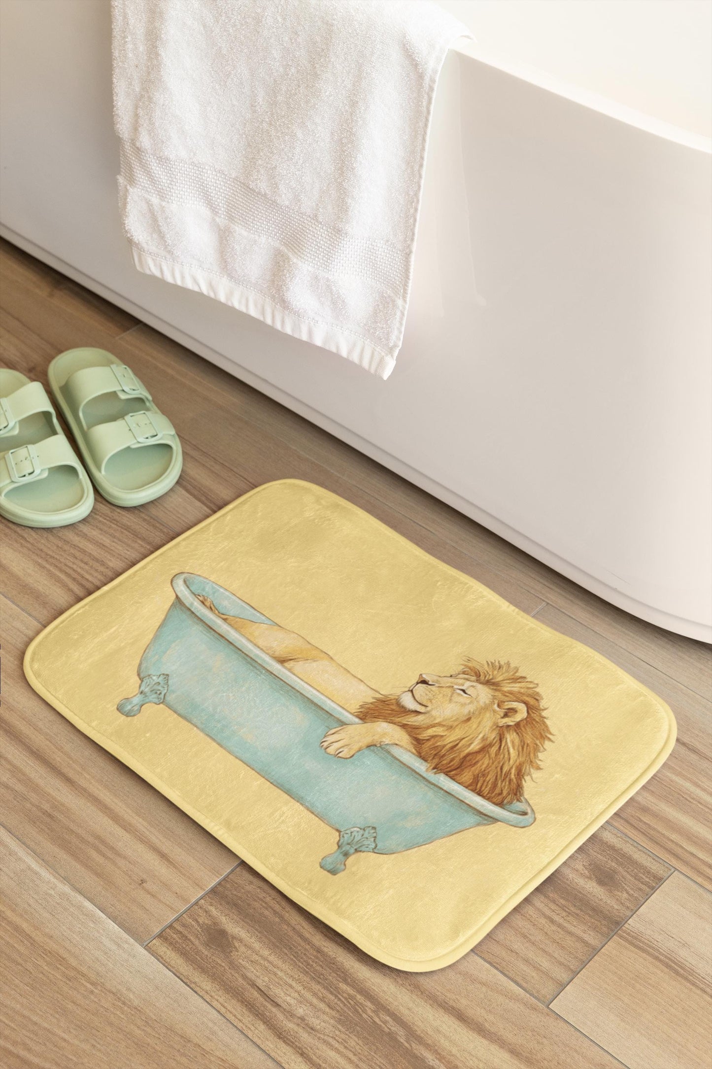 Lion Bath Mat – Majestic Safari Animal Rug, Bold Jungle Bathroom Decor