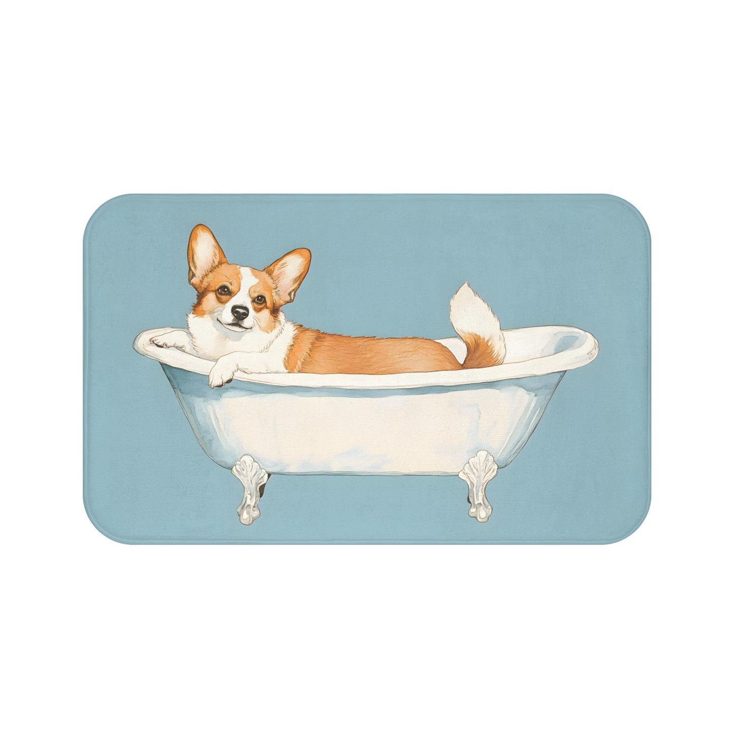 Corgi Bath Mat – Cute Puppy Dog Bathroom Rug