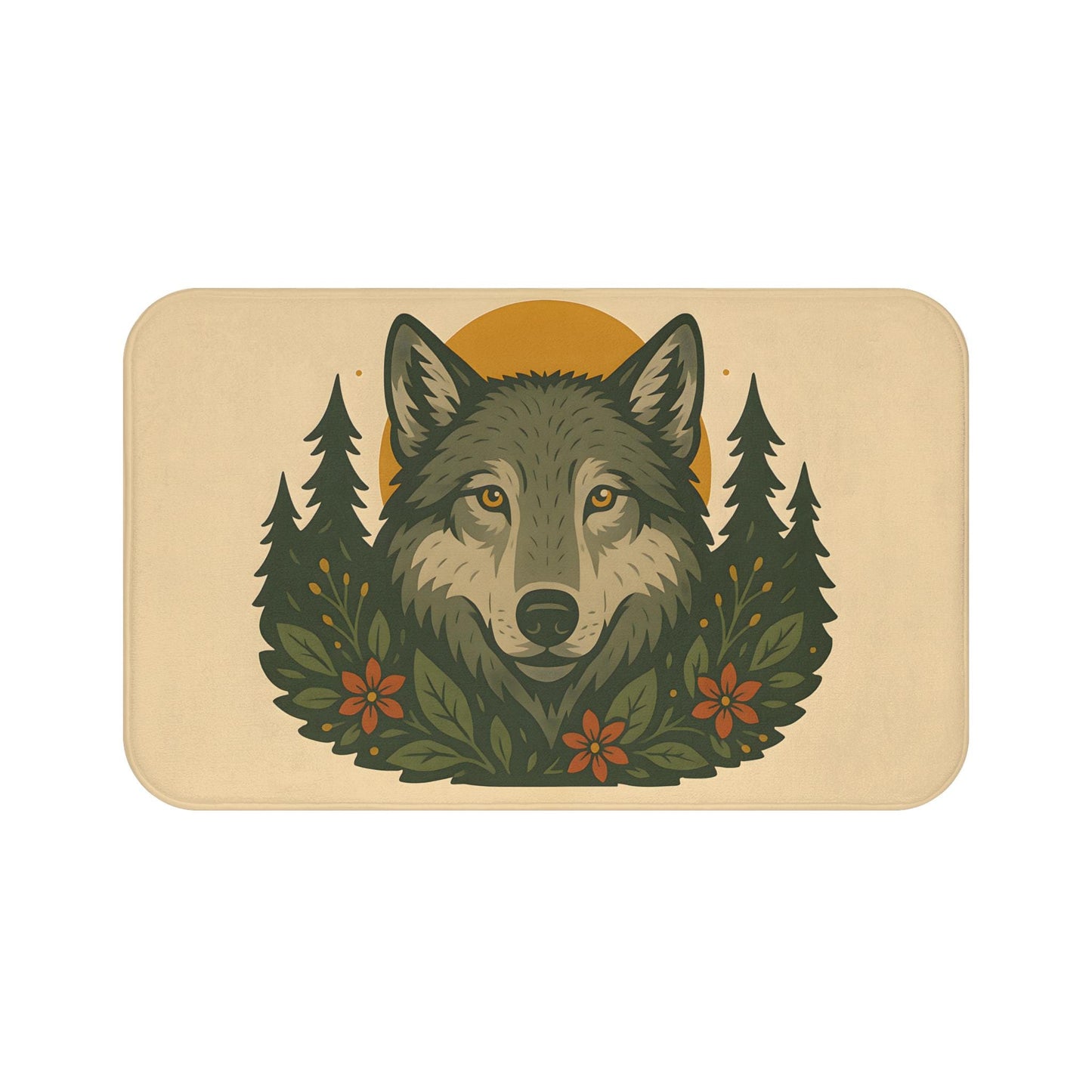 Wolf Bath Mat – Wild Animal Bathroom Rug