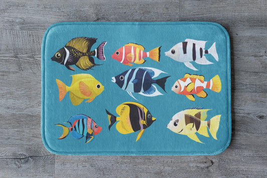 Tropical Fish Bath Mat – Colorful Ocean Rug