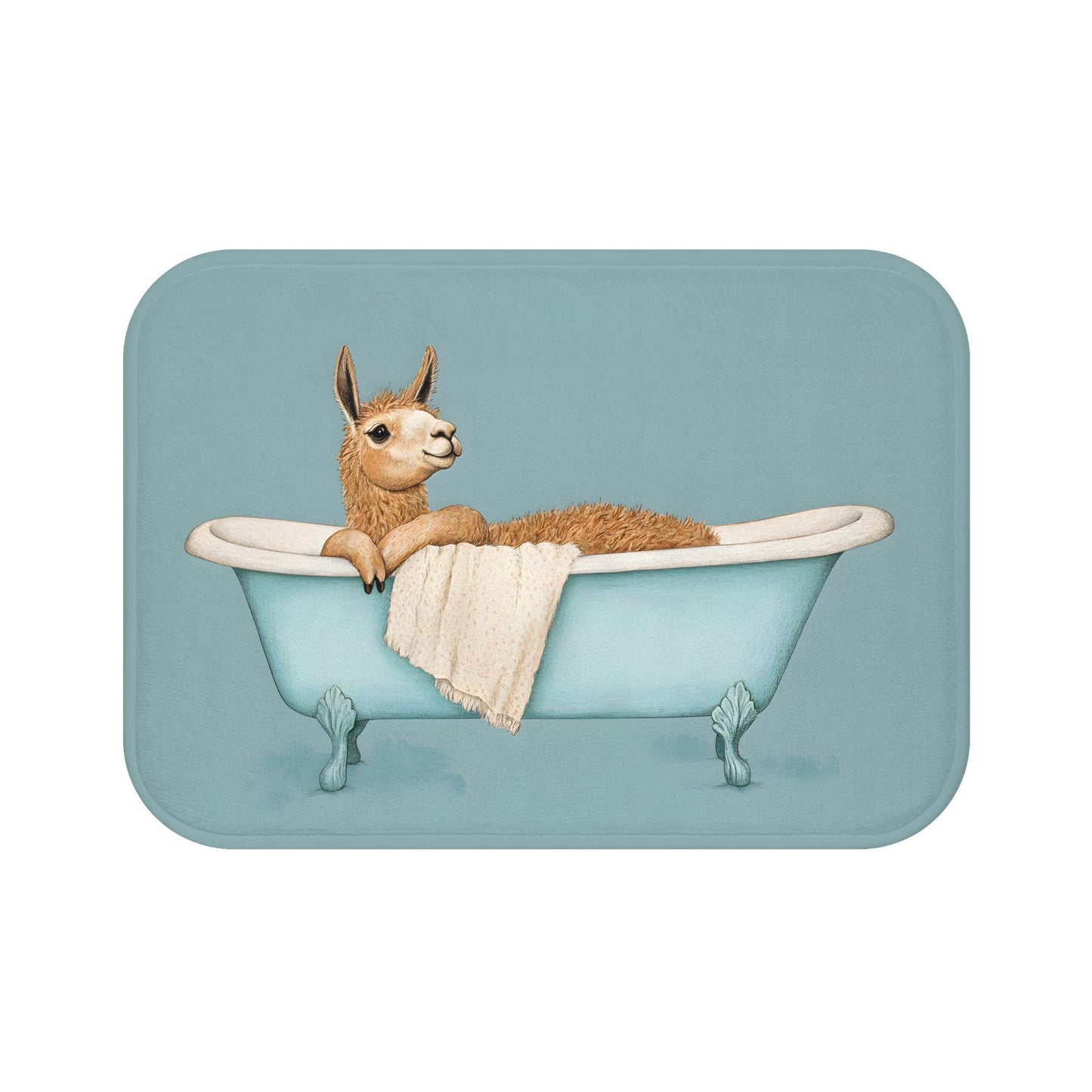 Llama Bath Mat – Cute Funny Animal Bathroom Rug