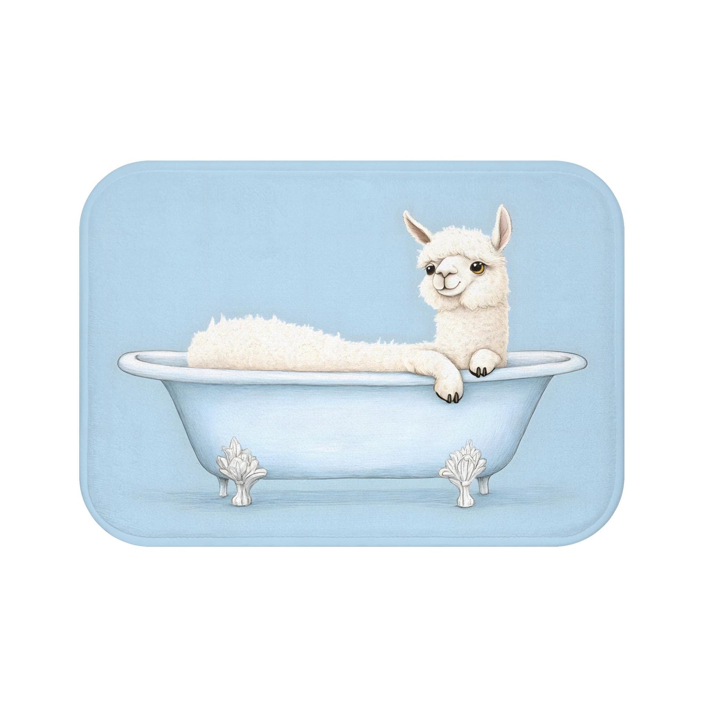 Alpaca Bath Mat – Cute Animal Bathroom Rug