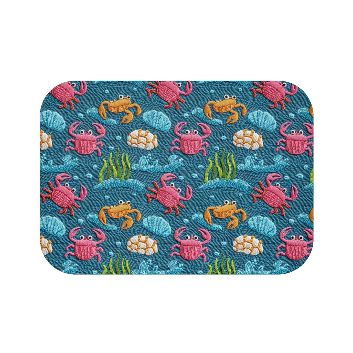 Crab Bath Mat – Coastal Beach Bathroom Decor