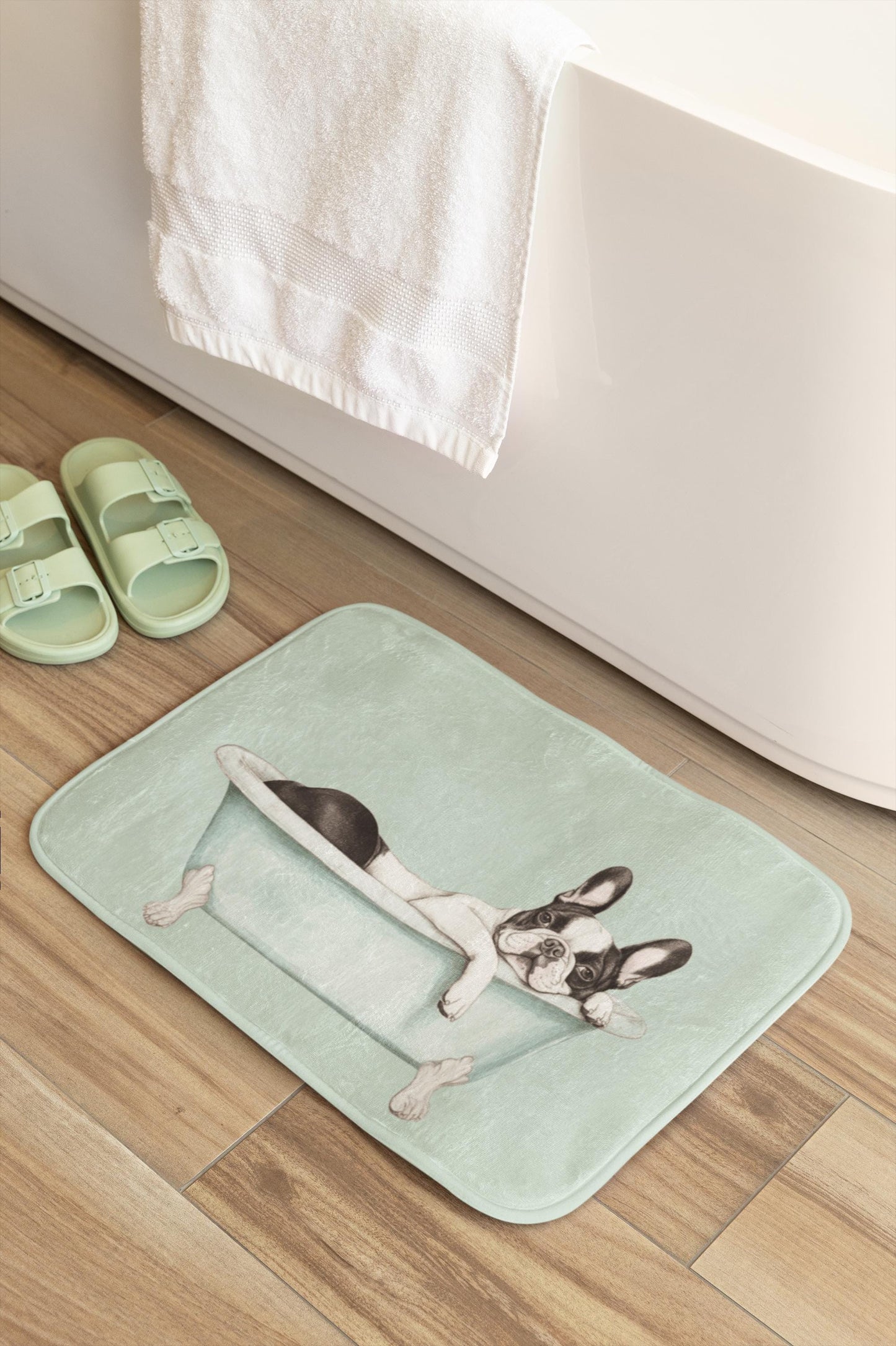 French Bulldog Bath Mat – Cute Dog Lover Bathroom Rug