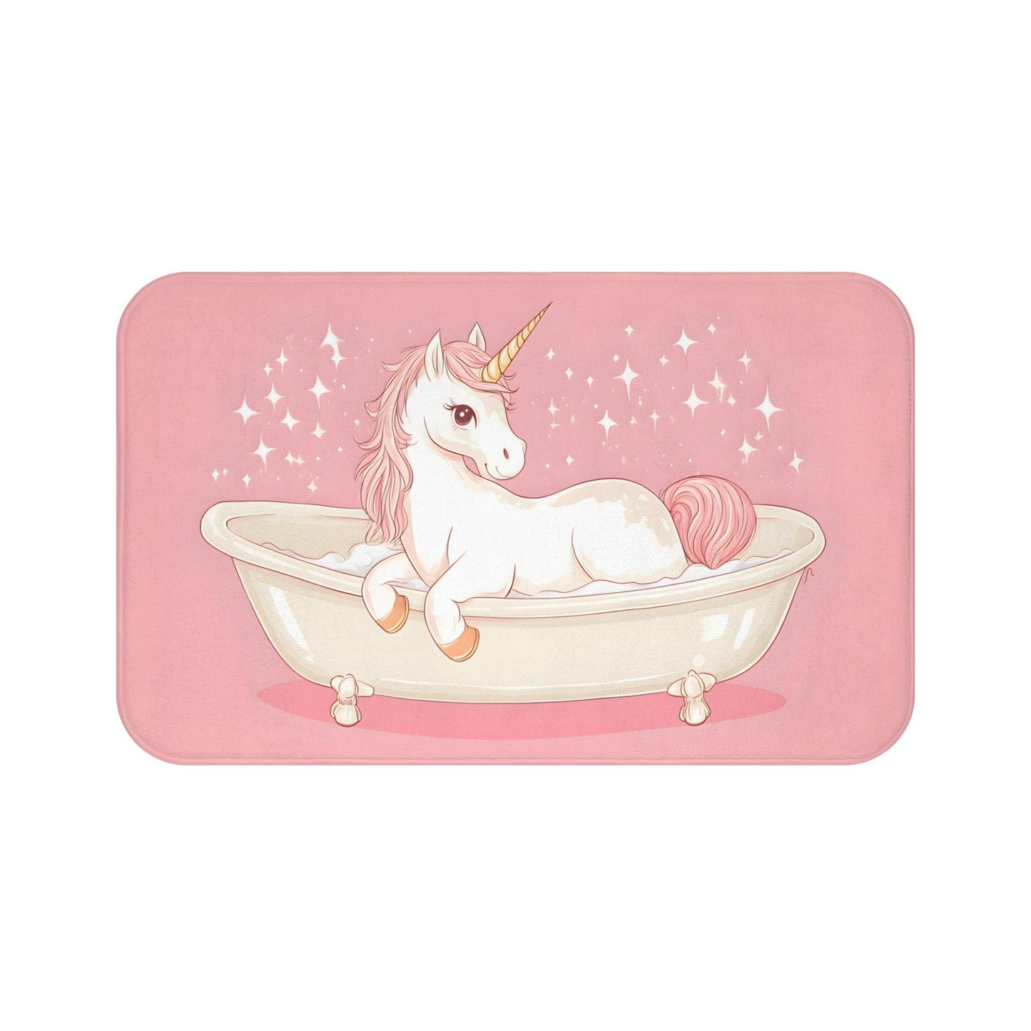 Unicorn Bath Mat – Cute Pink Magical Bathroom Rug