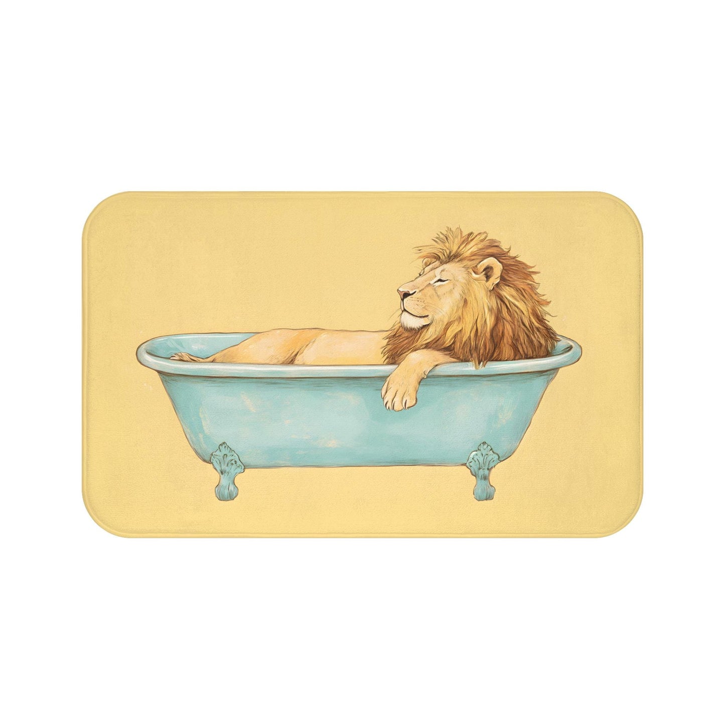 Lion Bath Mat – Majestic Safari Animal Rug, Bold Jungle Bathroom Decor