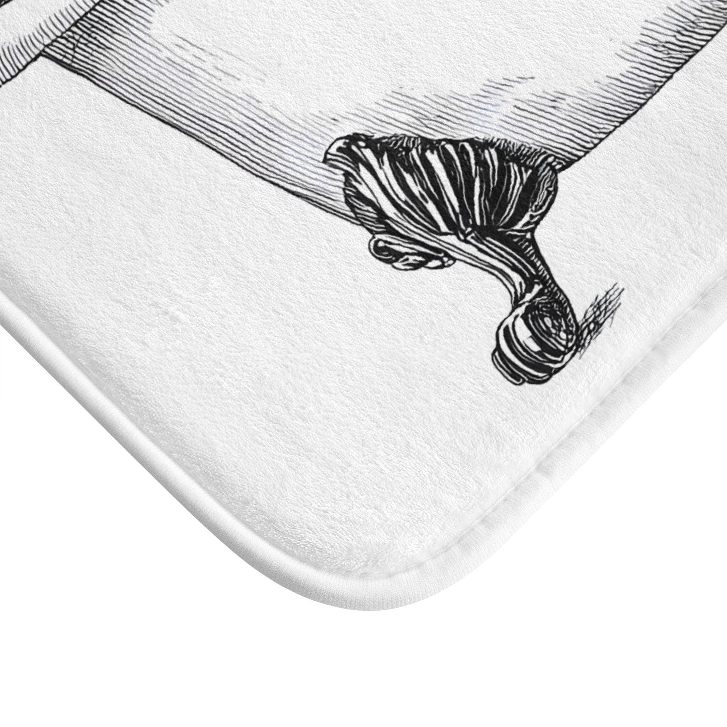 Dog Bath Mat – Black and White Pup Bathroom Rug