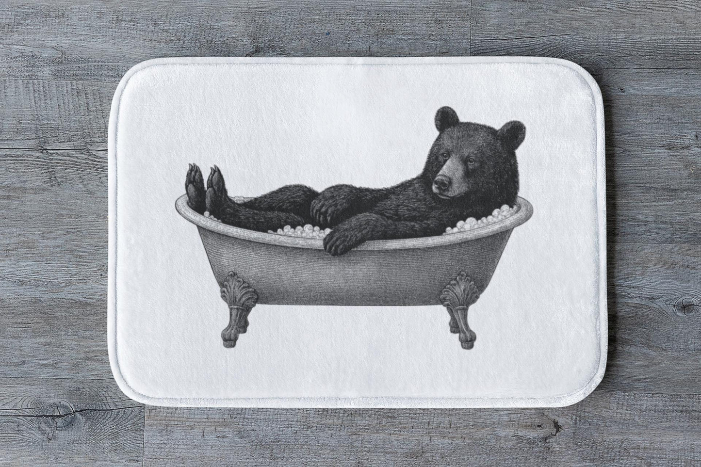 Bear Bath Mat – Rustic Cabin Bathroom Rug