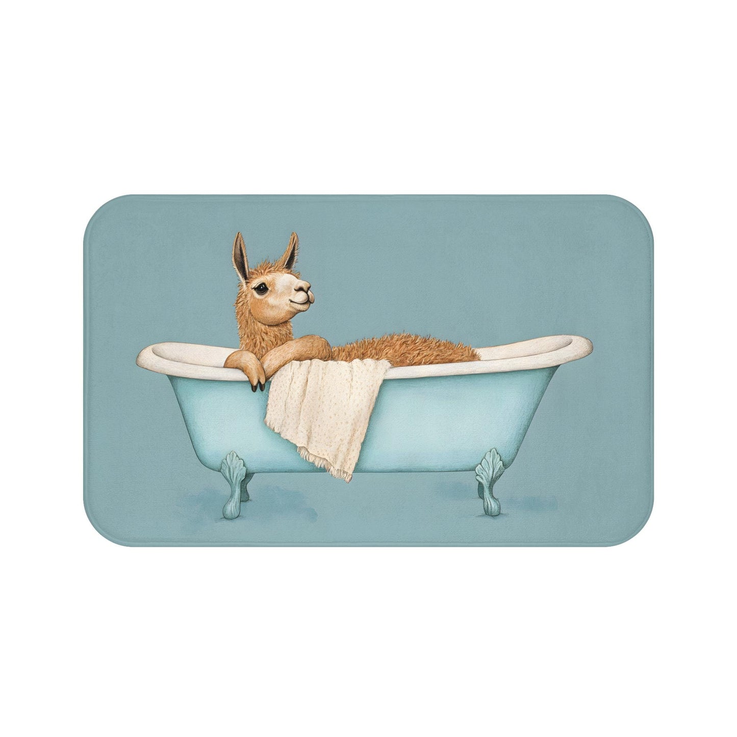 Llama Bath Mat – Cute Funny Animal Bathroom Rug