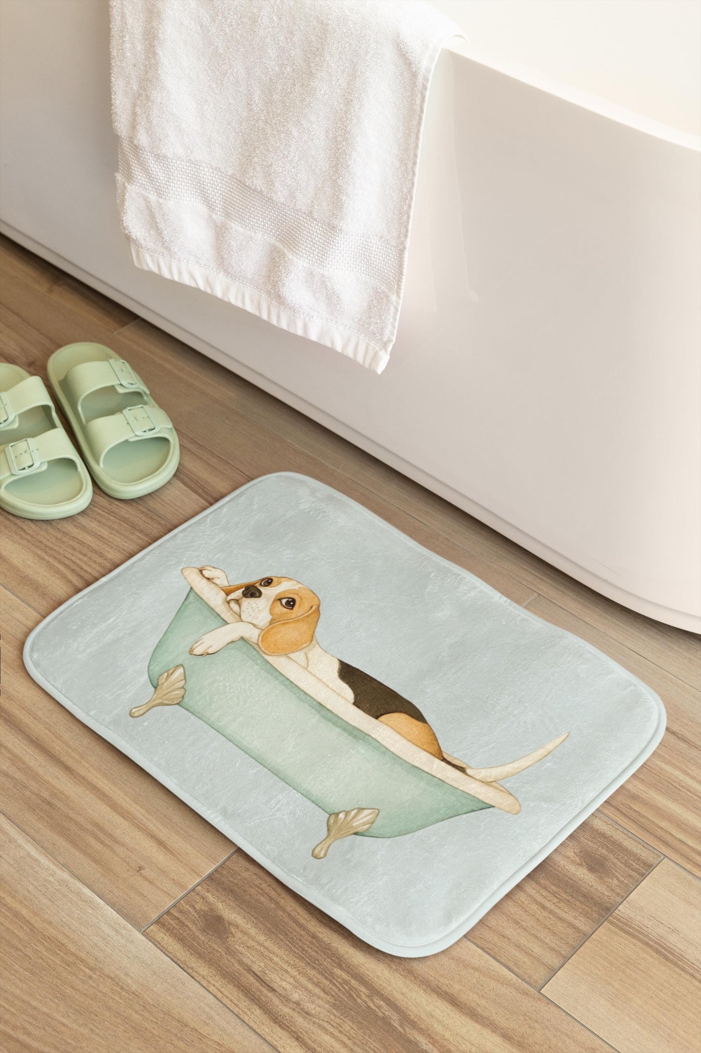 Beagle Bath Mat – Cute Dog Bathroom Rug
