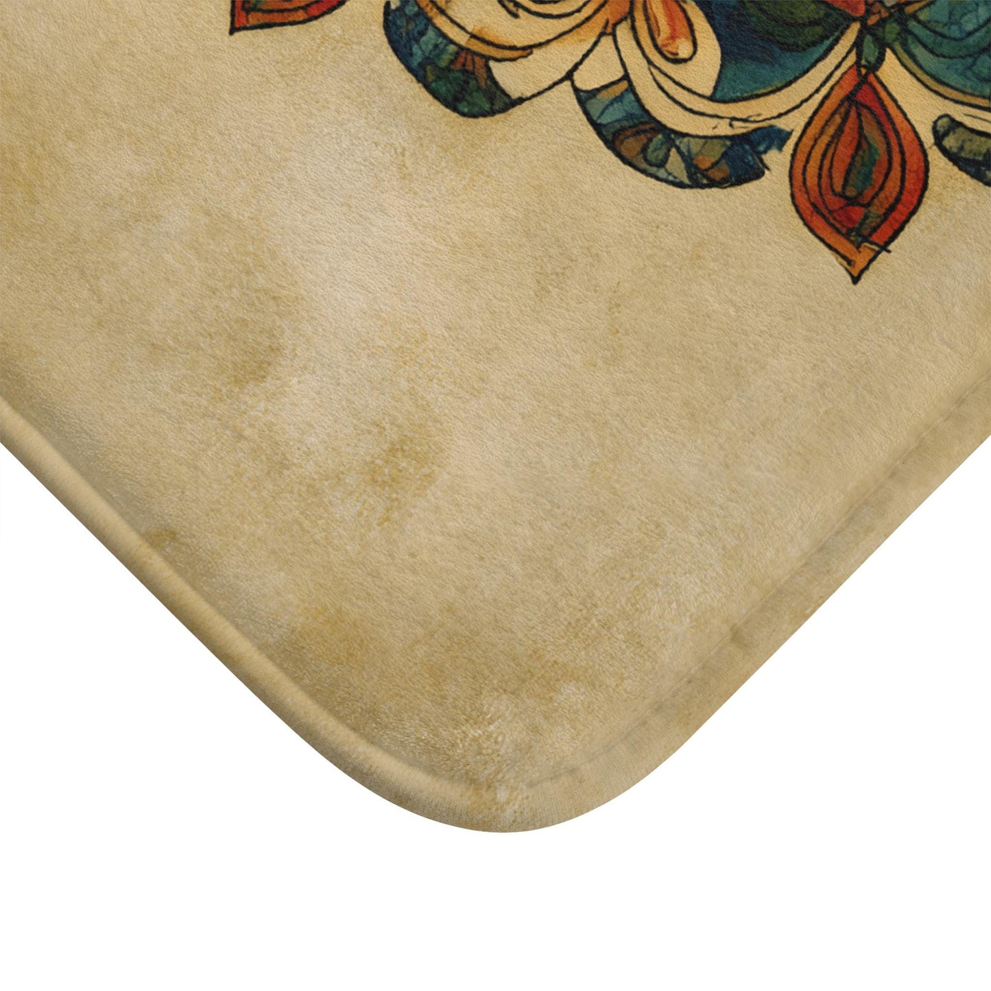 Mandala Bath Mat – Colorful Boho Spiritual Rug, Artistic Bathroom Accent