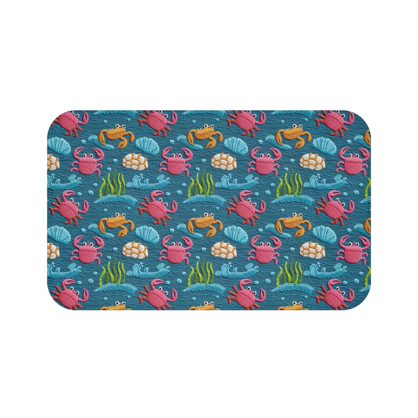 Crab Bath Mat – Coastal Beach Bathroom Decor