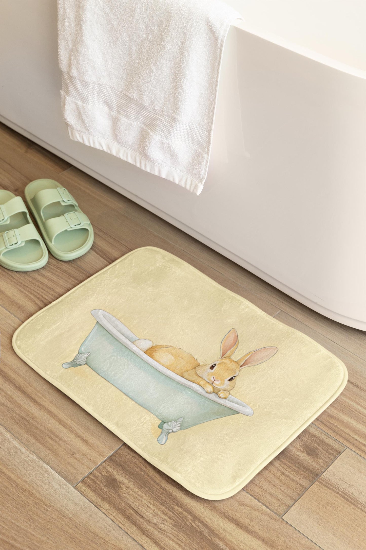 Cute Bunny Bath Mat – Whimsical Rabbit Bathroom Rug