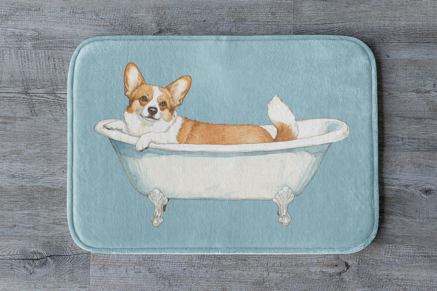 Corgi Bath Mat – Cute Puppy Dog Bathroom Rug