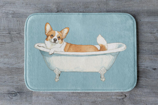 Corgi Bath Mat – Cute Puppy Dog Bathroom Rug