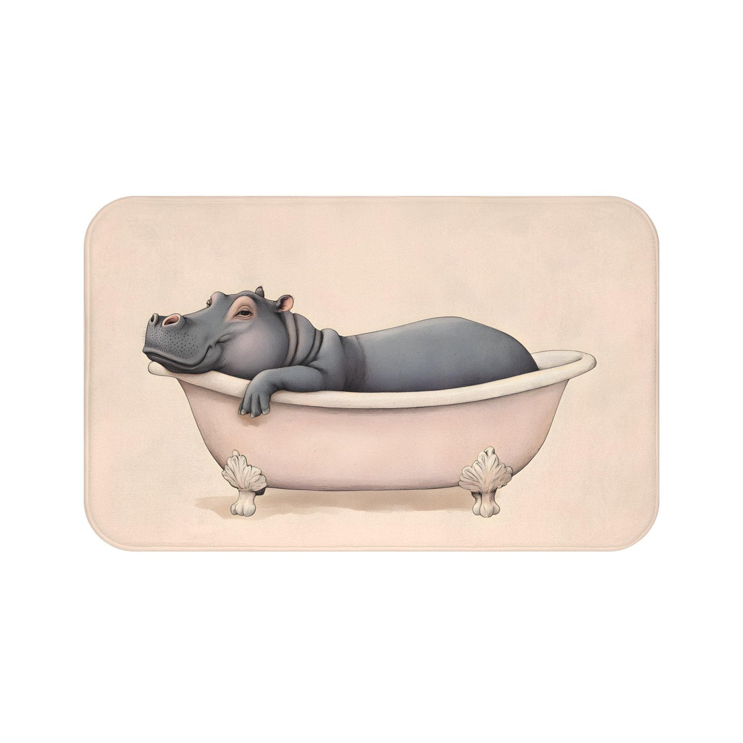 Hippo Bath Mat – Cute Animal Bathroom Rug