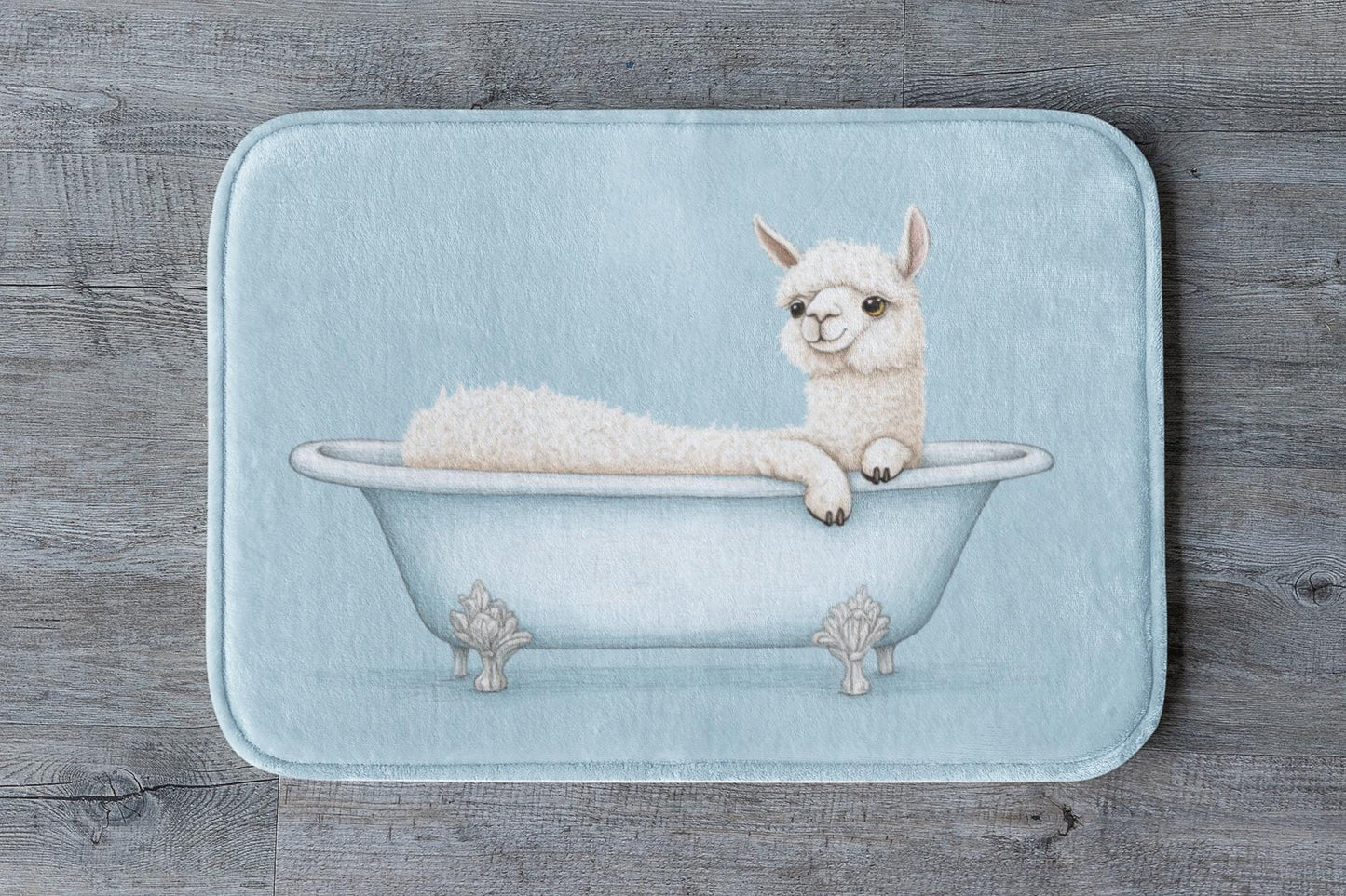 Alpaca Bath Mat – Cute Animal Bathroom Rug