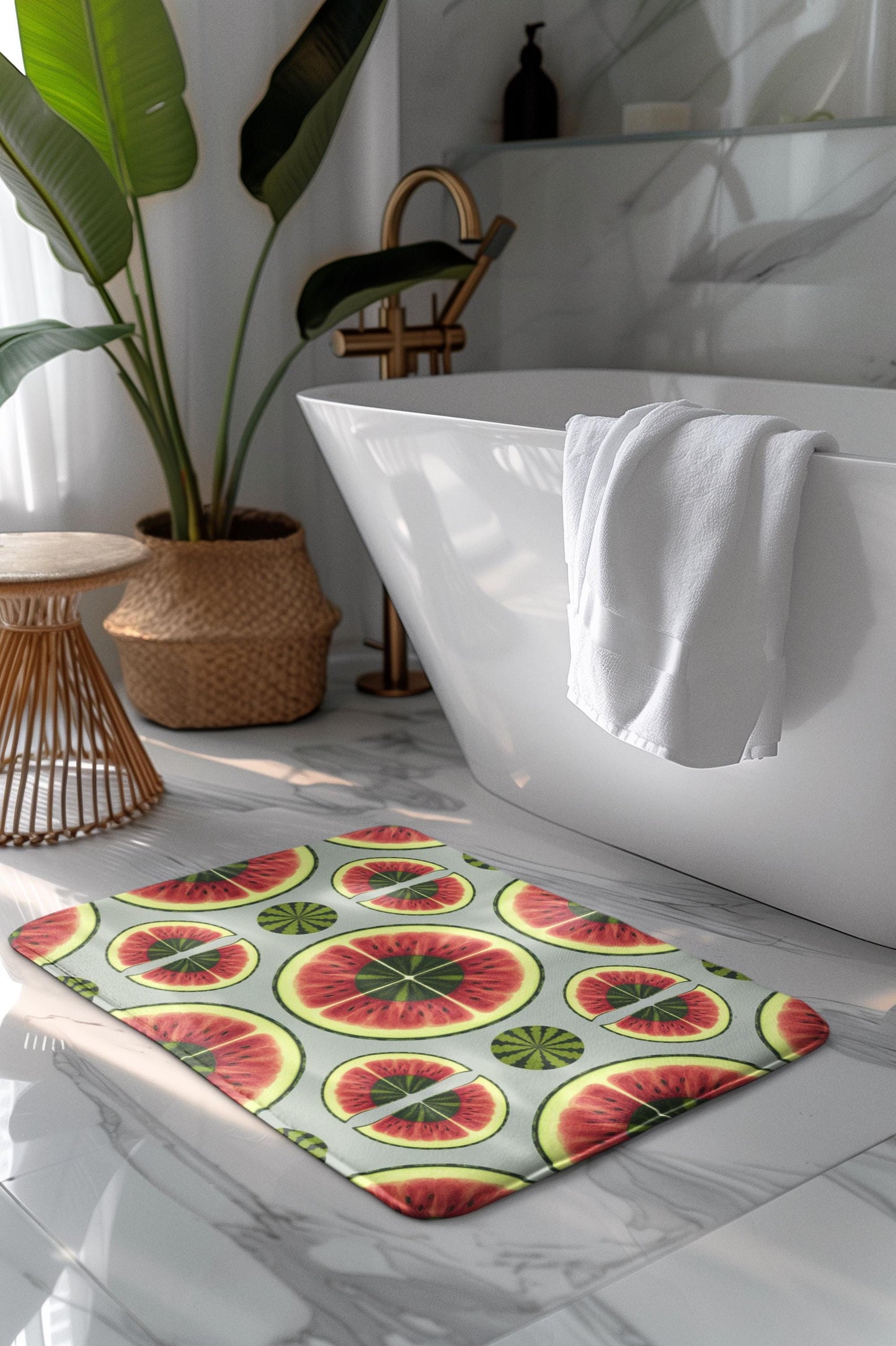 Watermelon Bath Mat – Fun Summer Bathroom Rug