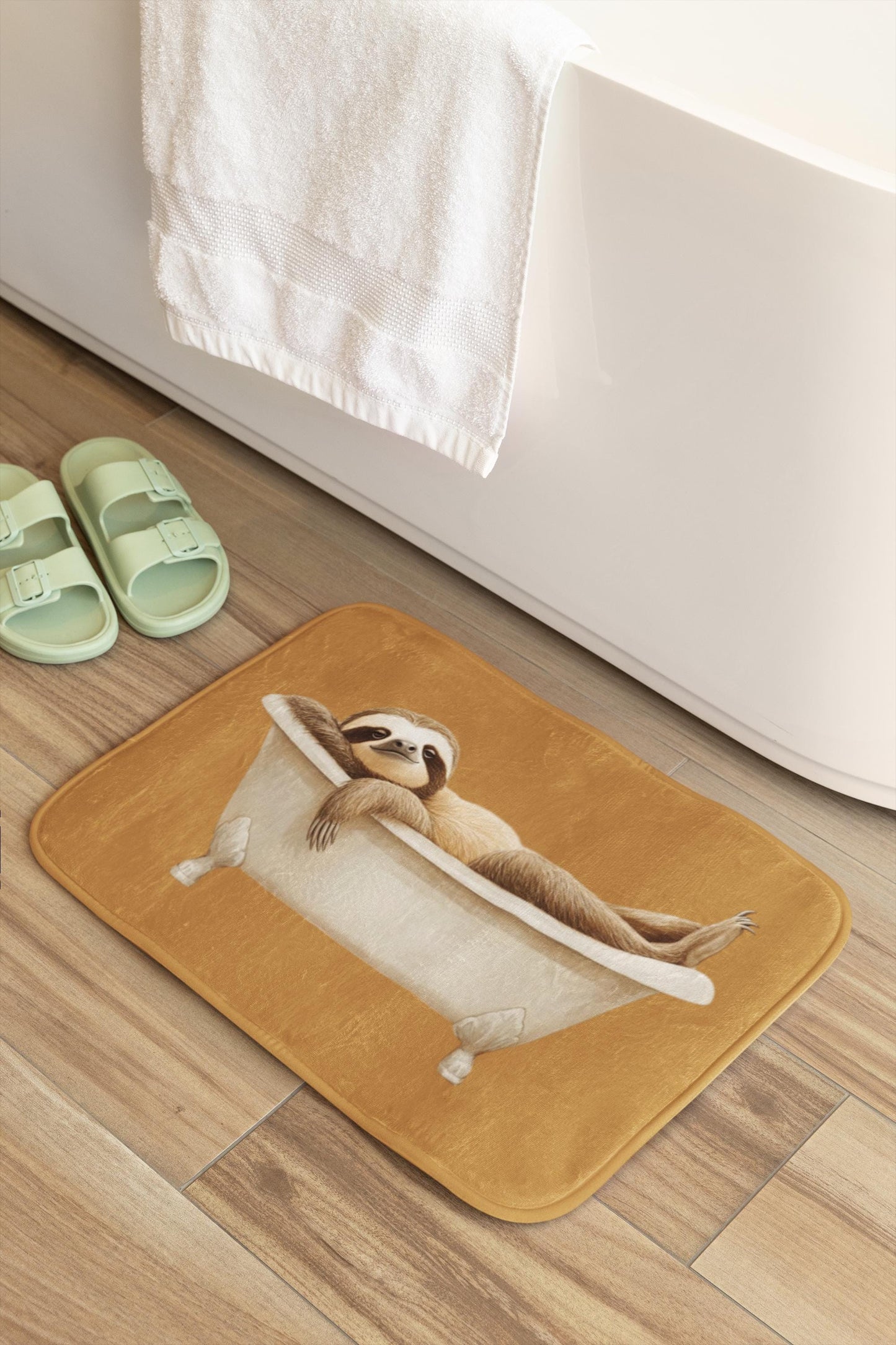 Sloth Bath Mat – Cozy Animal Bathroom Rug for Relaxed Home Decor