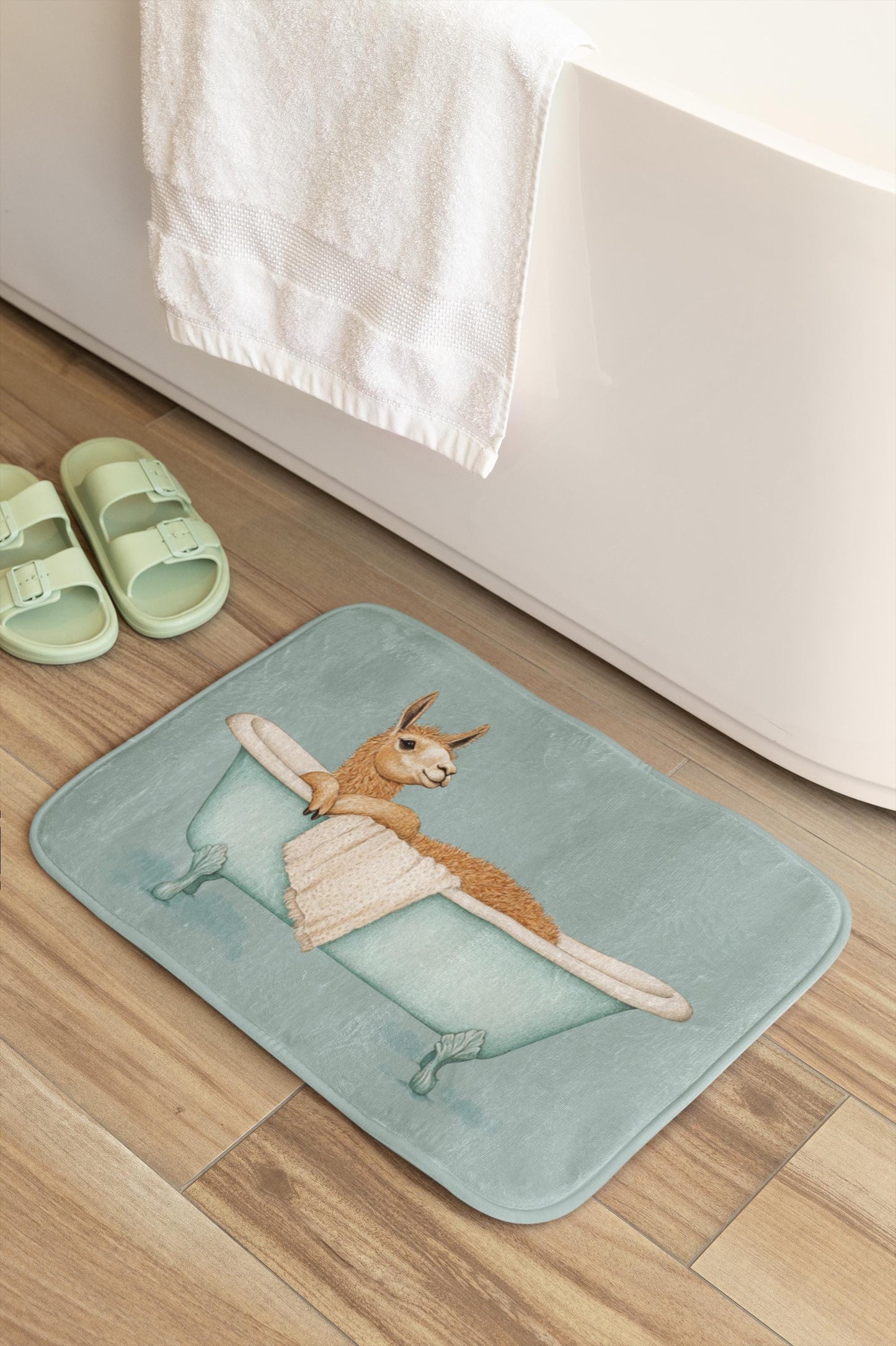 Llama Bath Mat – Cute Funny Animal Bathroom Rug