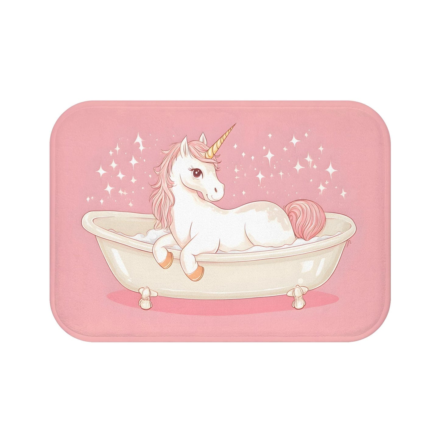 Unicorn Bath Mat – Cute Pink Magical Bathroom Rug