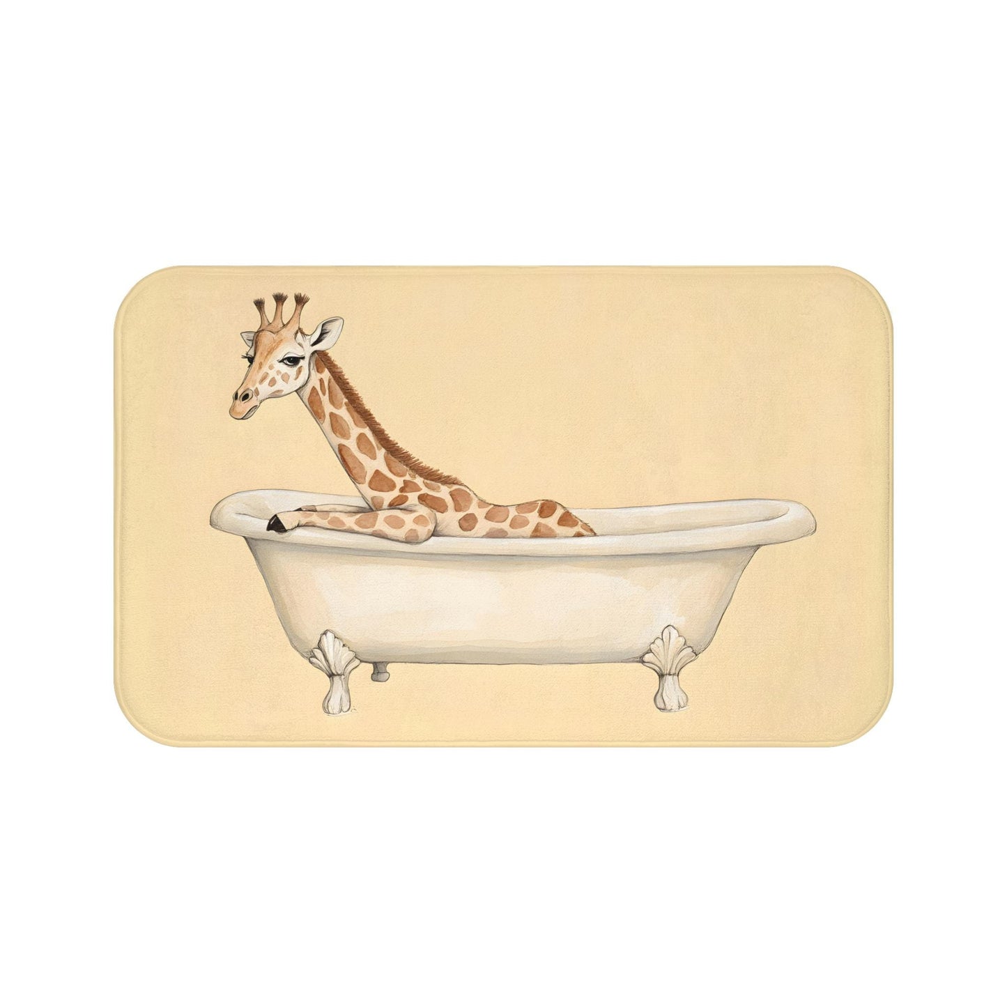 Giraffe Bath Mat – Safari Animal Bathroom Rug