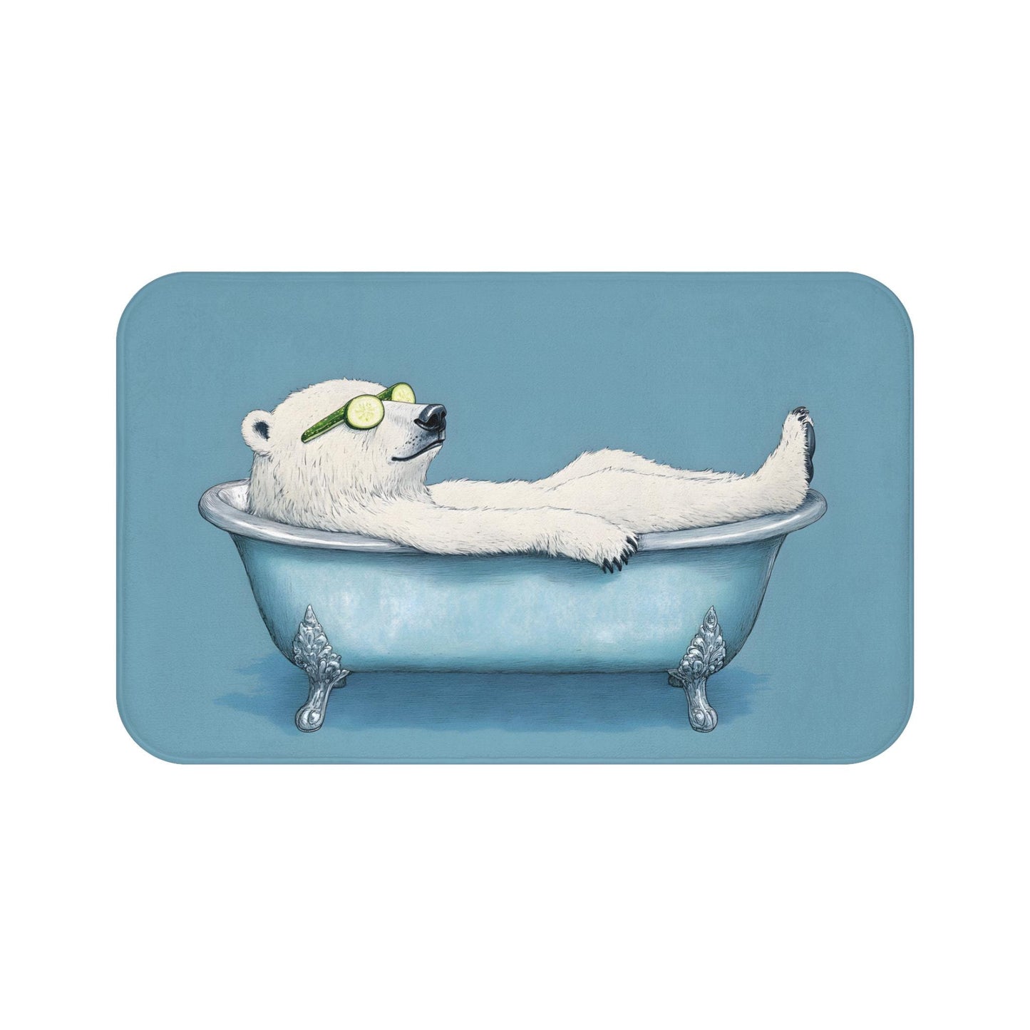 Cute Polar Bear Bath Mat – Arctic Animal Bathroom Rug