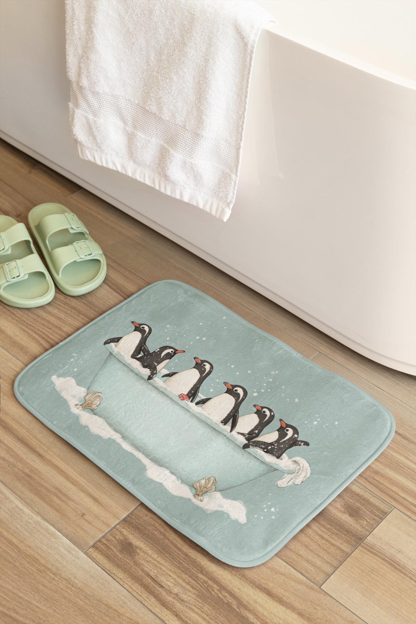 Penguin Bath Mat – Cute Winter Animal Bathroom Rug