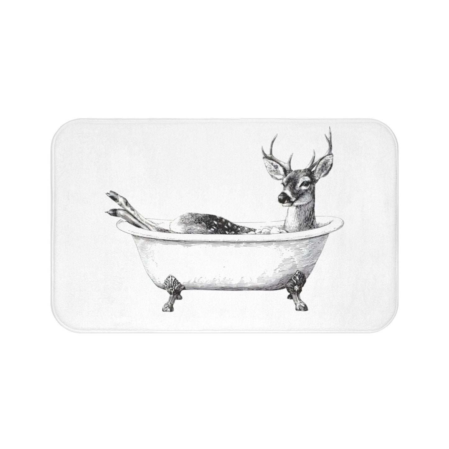 Deer Bath Mat – Woodland Forest Bathroom Rug