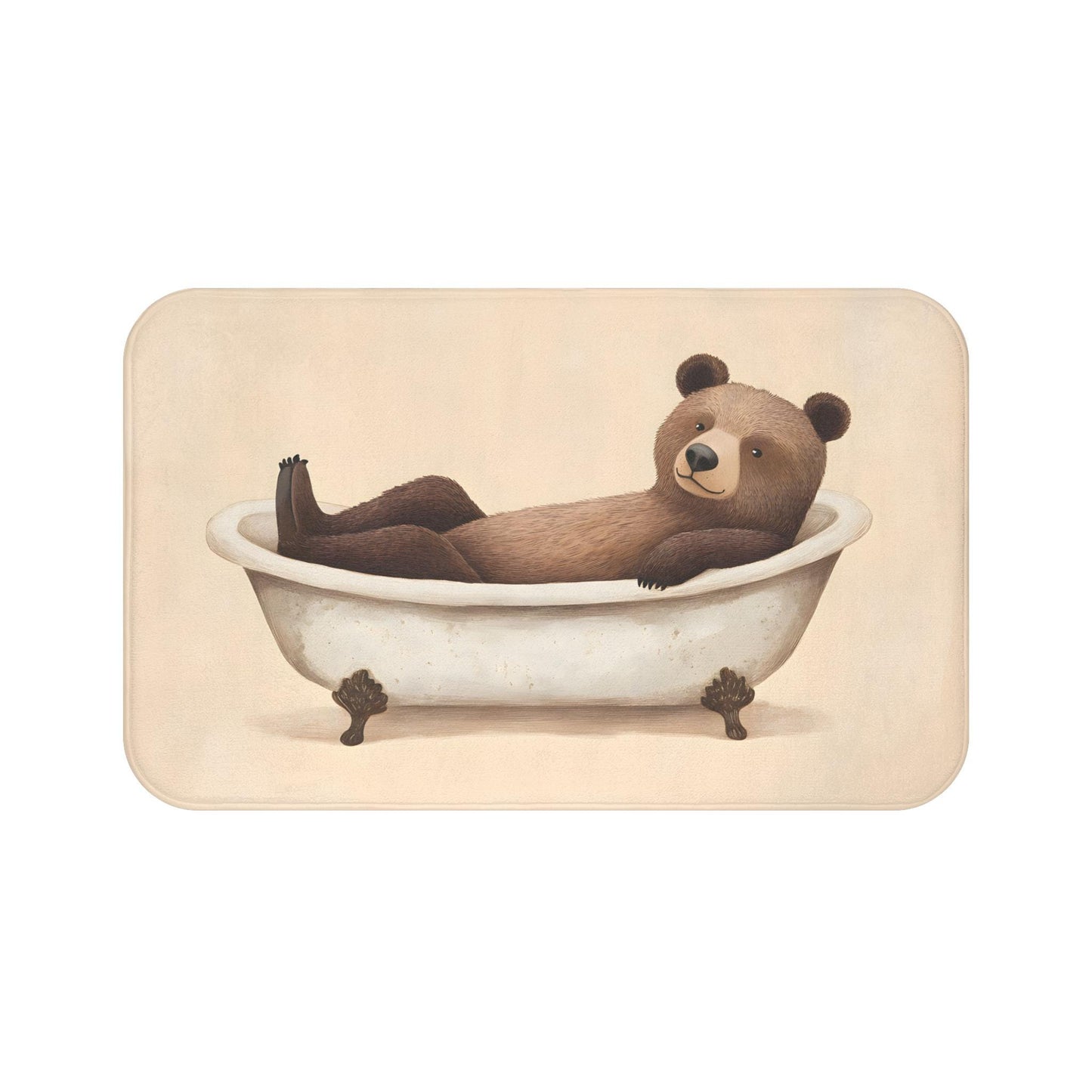 Bear Bath Mat – Rustic Woodland Bathroom Rug
