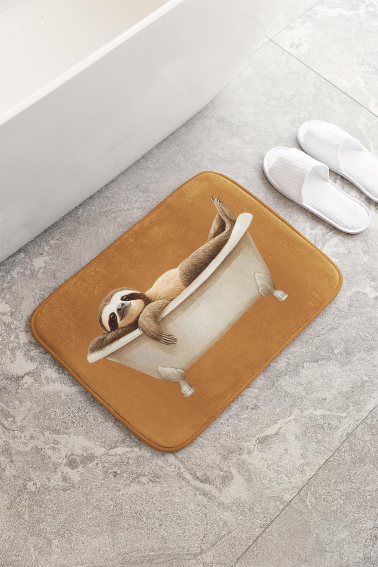 Sloth Bath Mat – Cozy Animal Bathroom Rug for Relaxed Home Decor