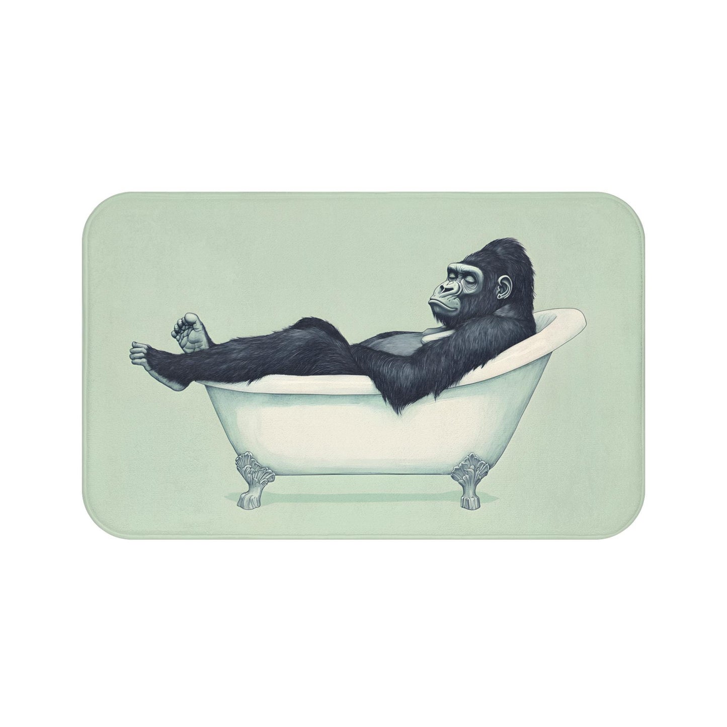 Gorilla Bath Mat – Jungle Animal Bathroom Rug, Safari Decor