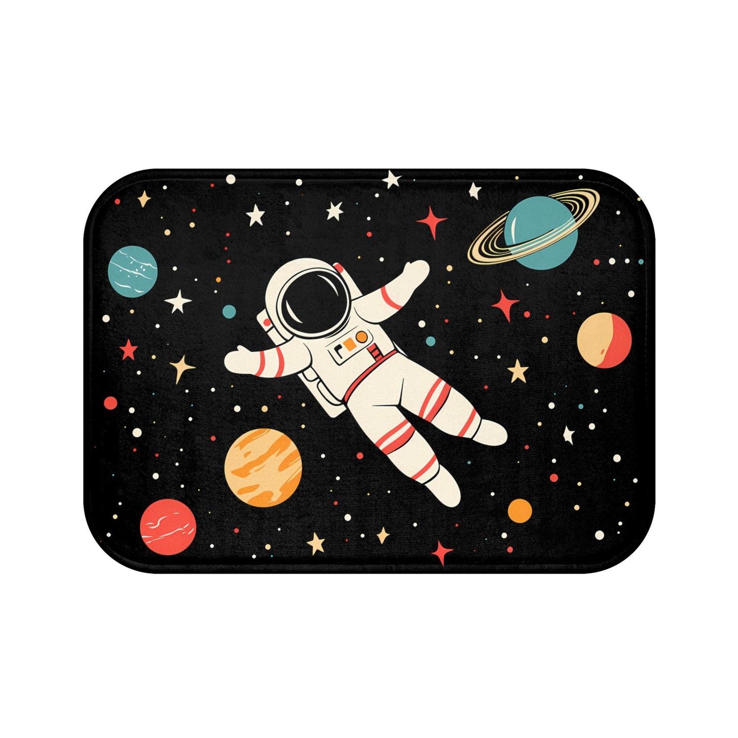Astronaut Bath Mat – Outer Space Kids Bathroom Rug
