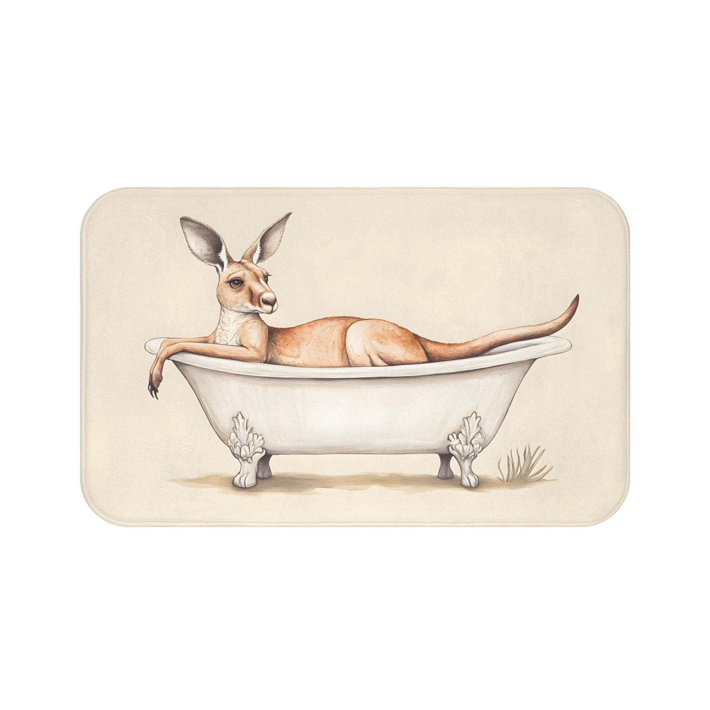 Kangaroo Bath Mat – Australian Animal Bathroom Rug, Cute Decor, Soft Non-Slip