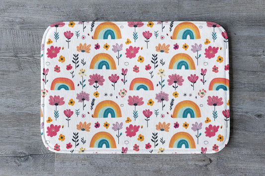 Rainbow Flower Bath Mat – Kawaii Kids Bathroom Rug
