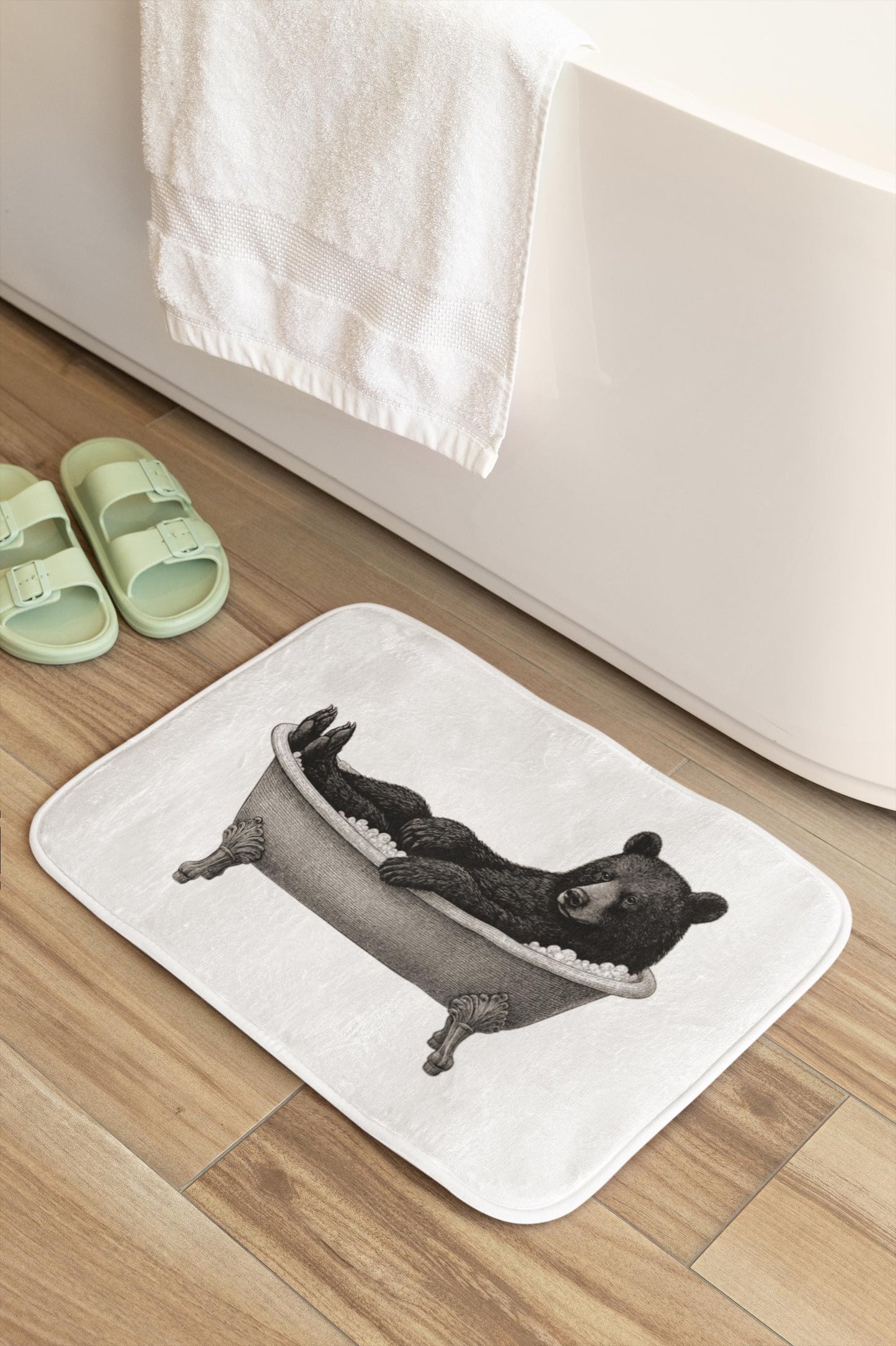 Bear Bath Mat – Rustic Cabin Bathroom Rug