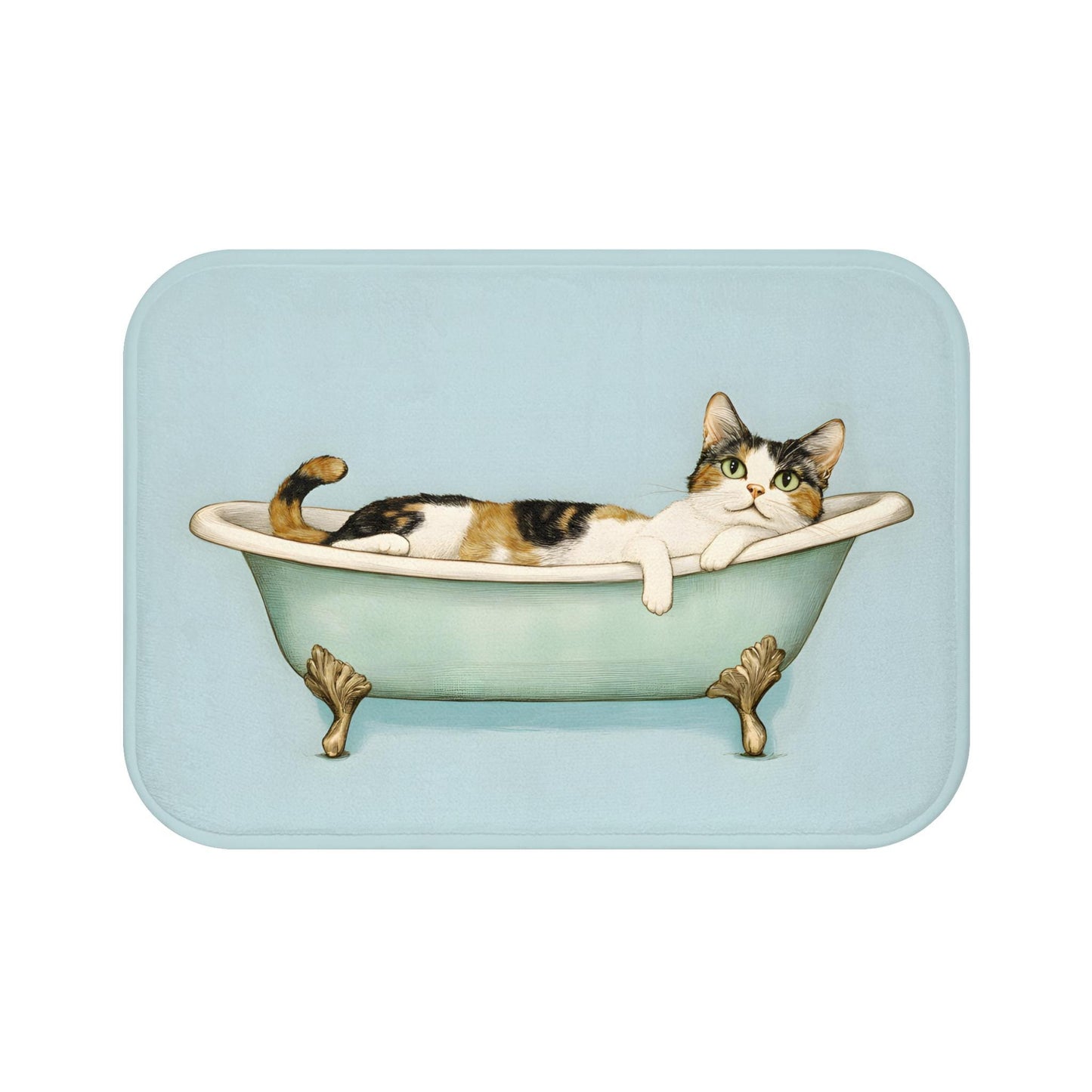 Cat Bath Mat – Cute Cat Bathroom Rug, Kitty Decor, Soft Non-Slip