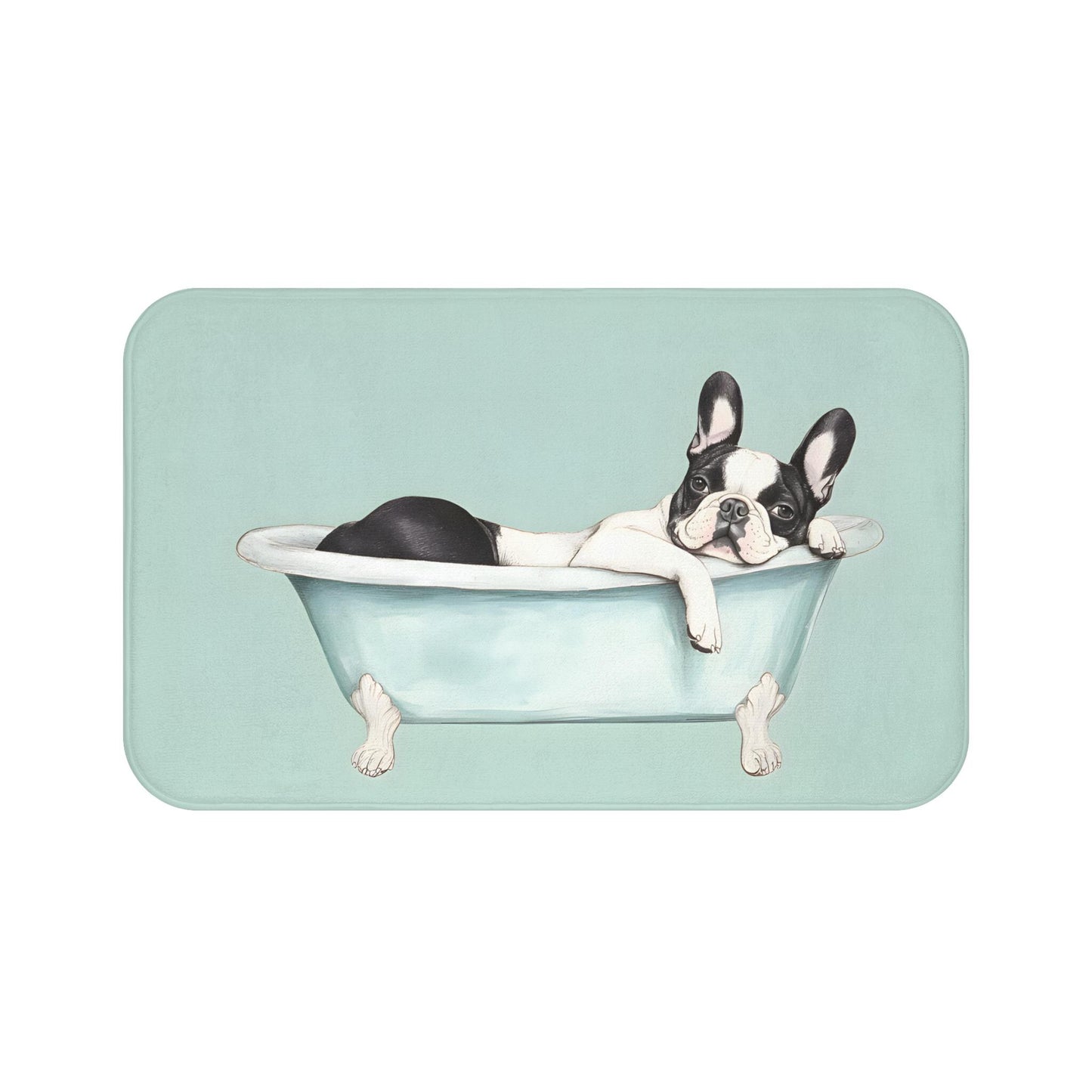 French Bulldog Bath Mat – Cute Dog Lover Bathroom Rug