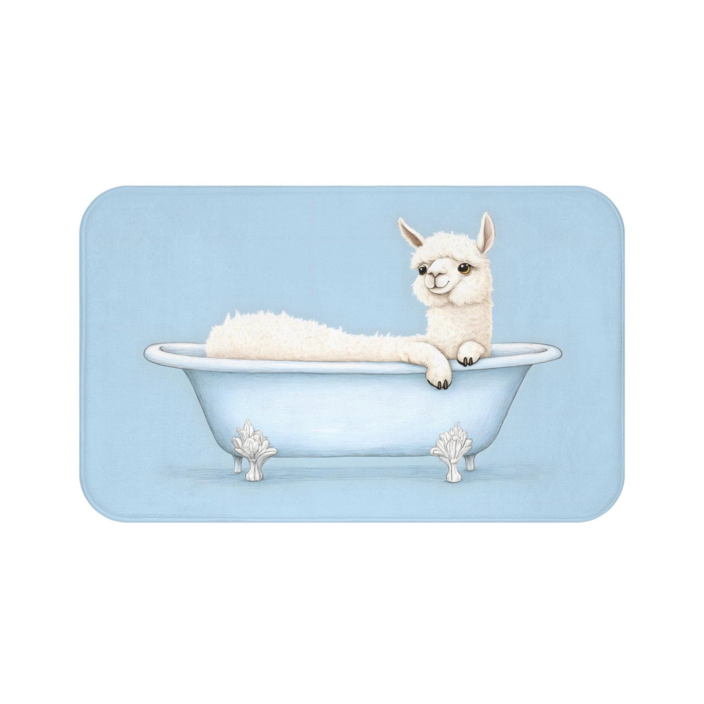 Alpaca Bath Mat – Cute Animal Bathroom Rug