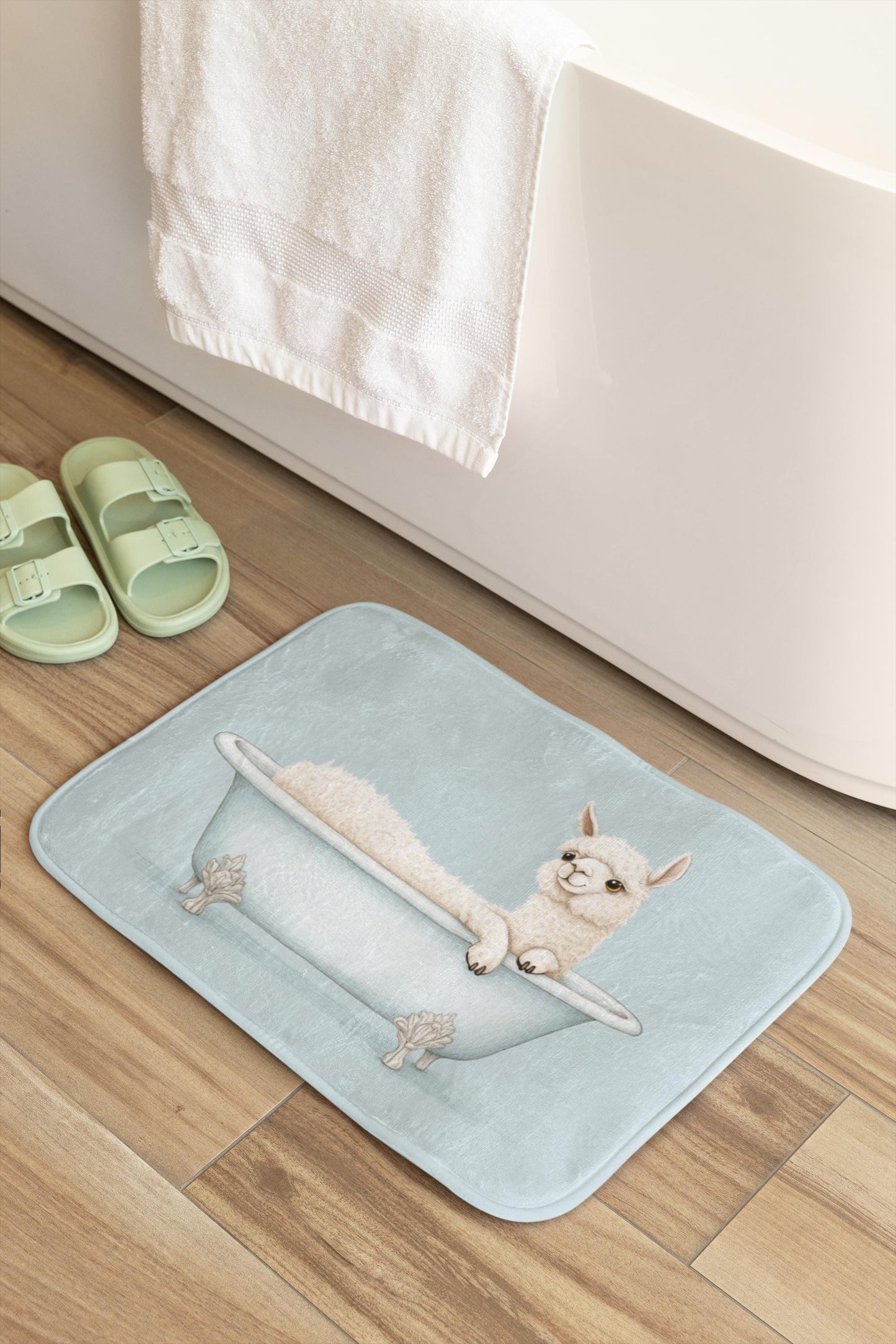 Alpaca Bath Mat – Cute Animal Bathroom Rug