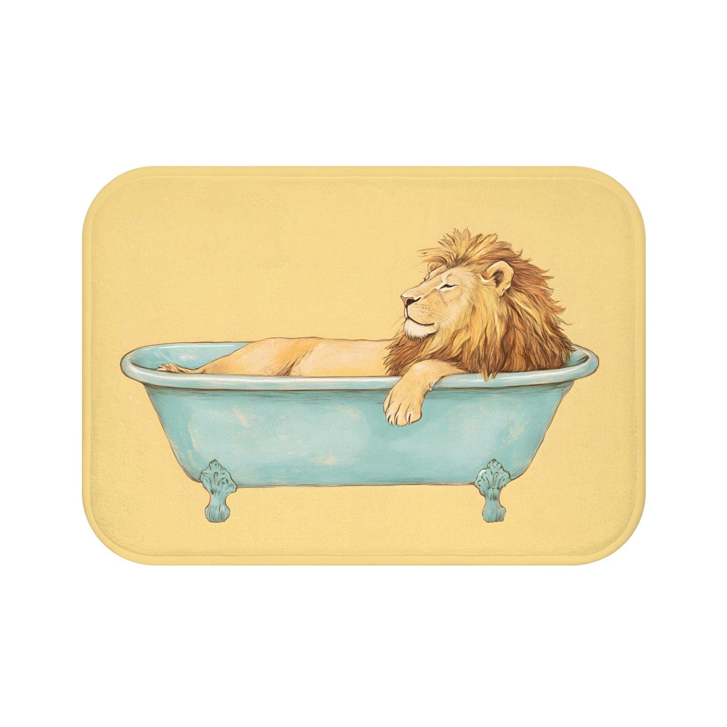 Lion Bath Mat – Majestic Safari Animal Rug, Bold Jungle Bathroom Decor