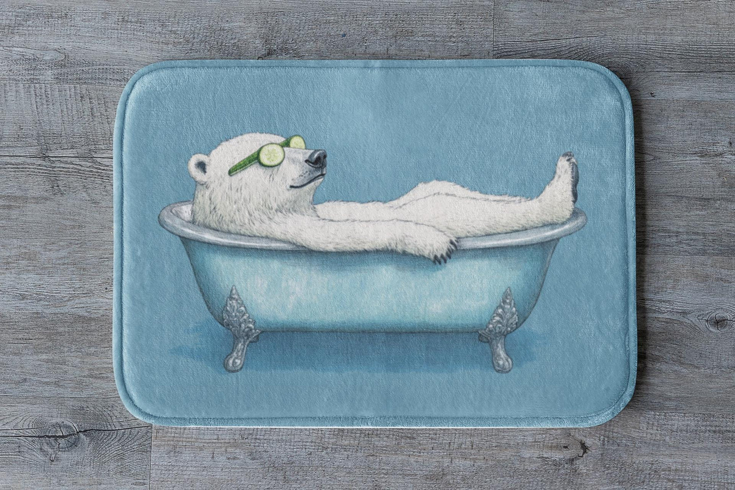 Cute Polar Bear Bath Mat – Arctic Animal Bathroom Rug