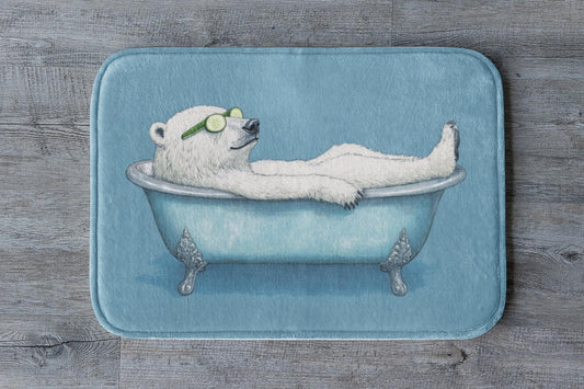 Cute Polar Bear Bath Mat – Arctic Animal Bathroom Rug