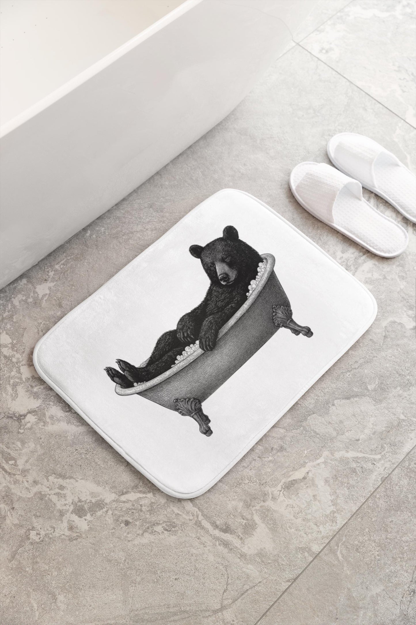 Bear Bath Mat – Rustic Cabin Bathroom Rug