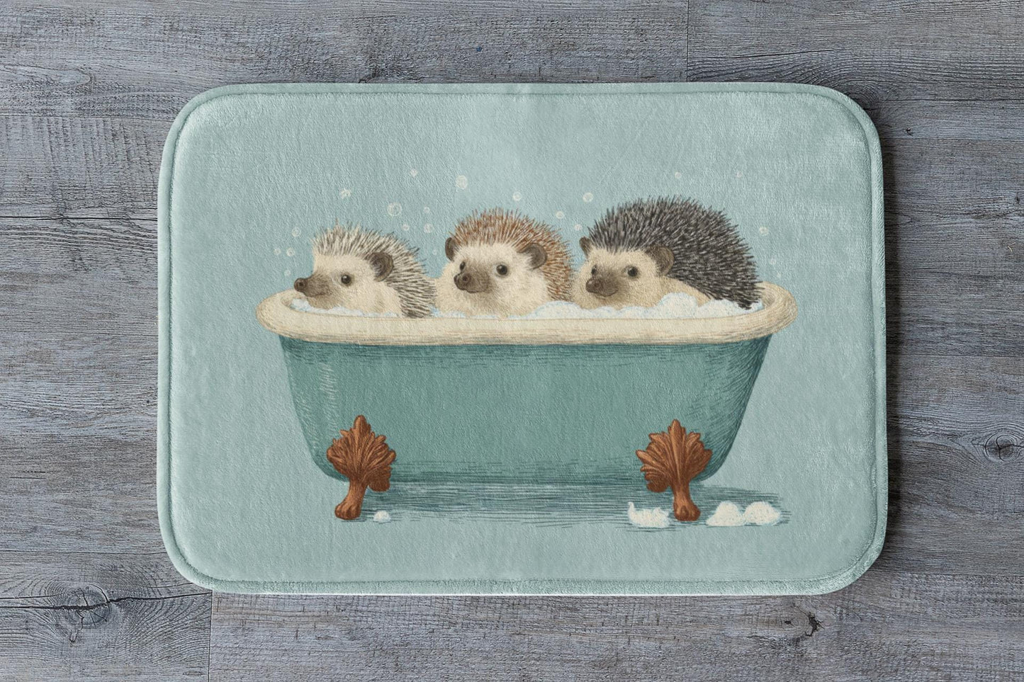 Hedgehog Bath Mat – Cute Woodland Animal Rug