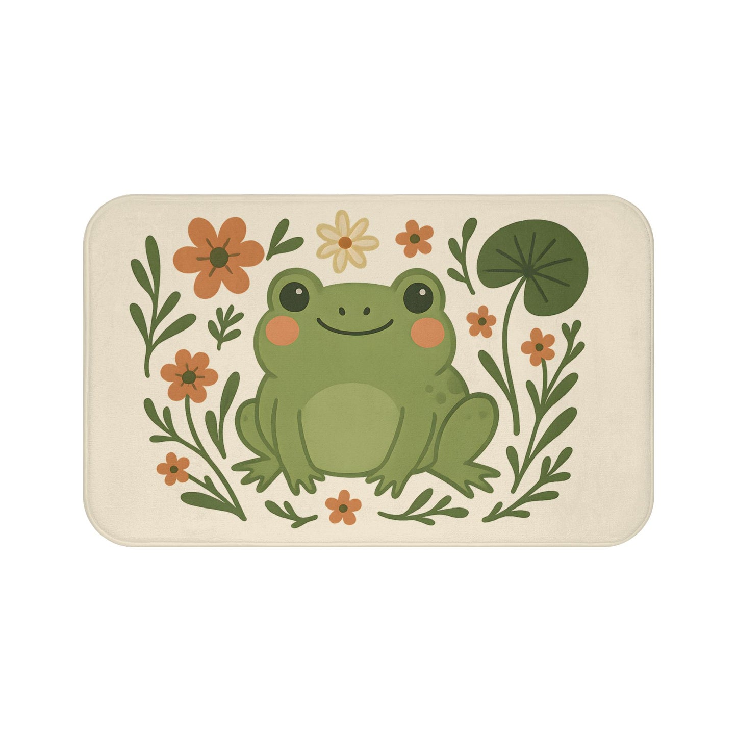 Frog Bath Mat – Cute Smiling Frog Bathroom Rug