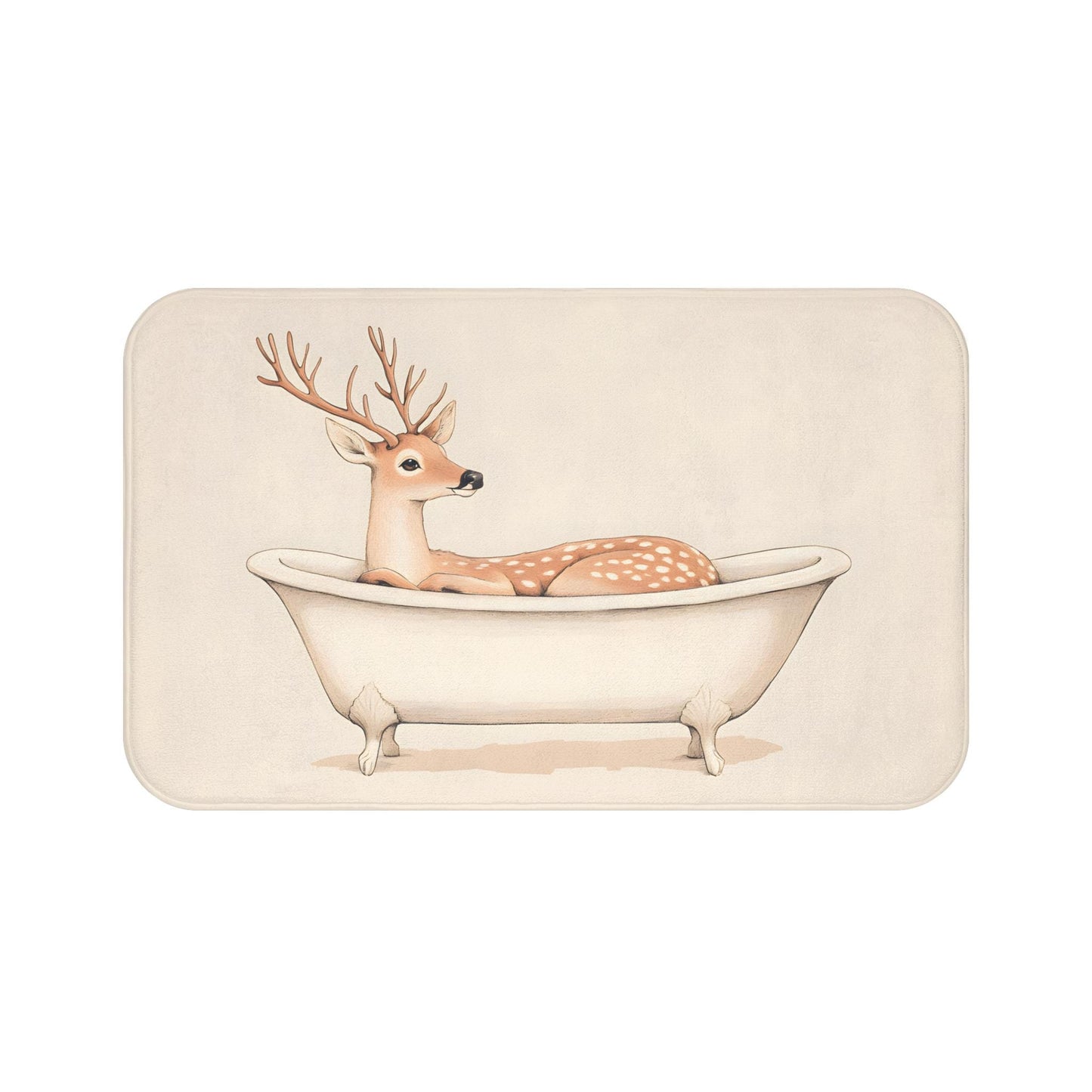 Deer Bath Mat – Rustic Woodland Bathroom Rug
