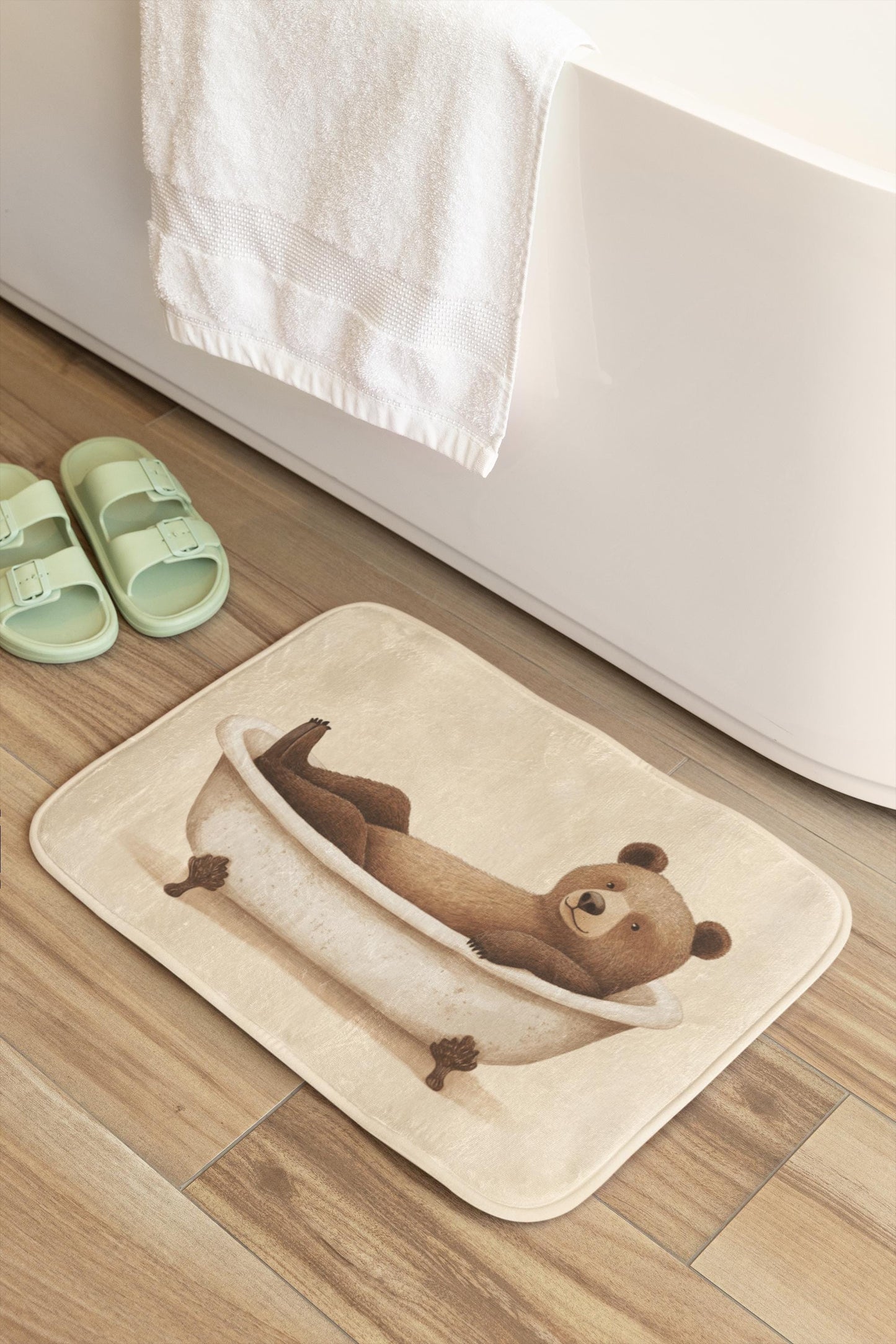Bear Bath Mat – Rustic Woodland Bathroom Rug
