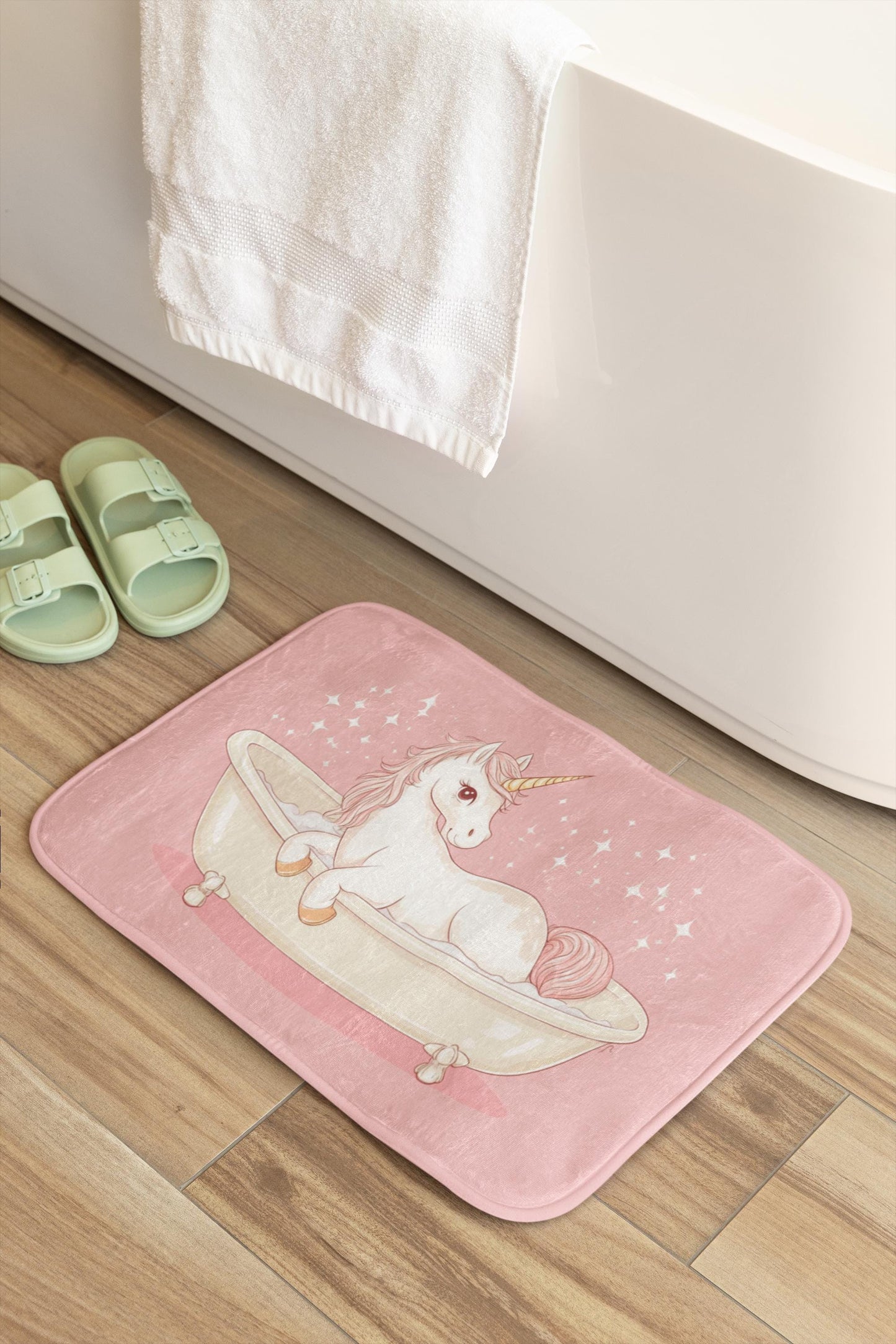 Unicorn Bath Mat – Cute Pink Magical Bathroom Rug